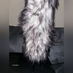 Authentic Dolce & Gabbana Faux Fur Heel Boot